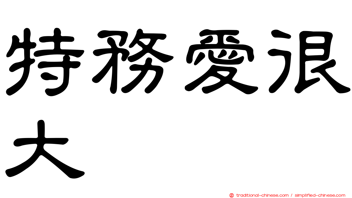 特務愛很大