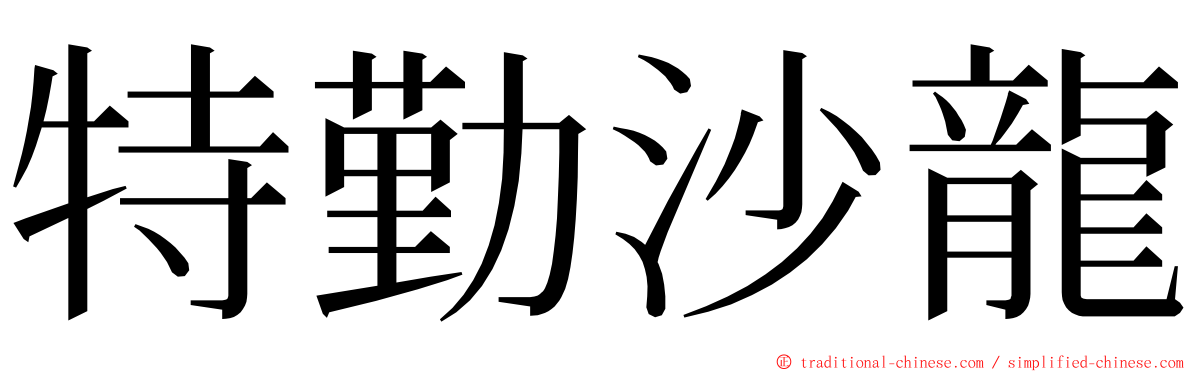 特勤沙龍 ming font