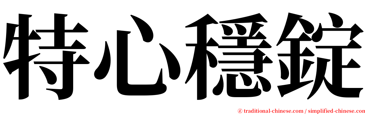 特心穩錠 serif font