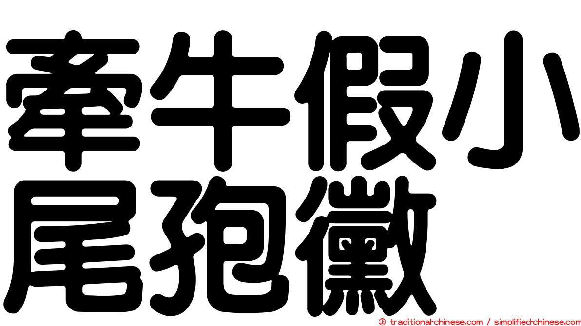 牽牛假小尾孢黴