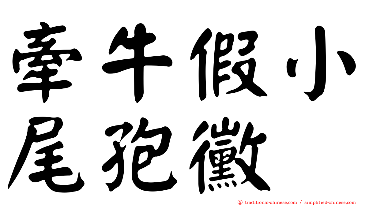 牽牛假小尾孢黴