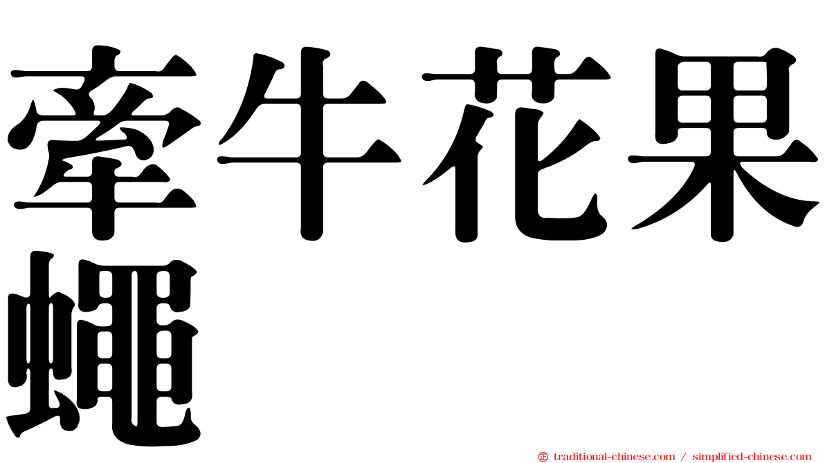 牽牛花果蠅