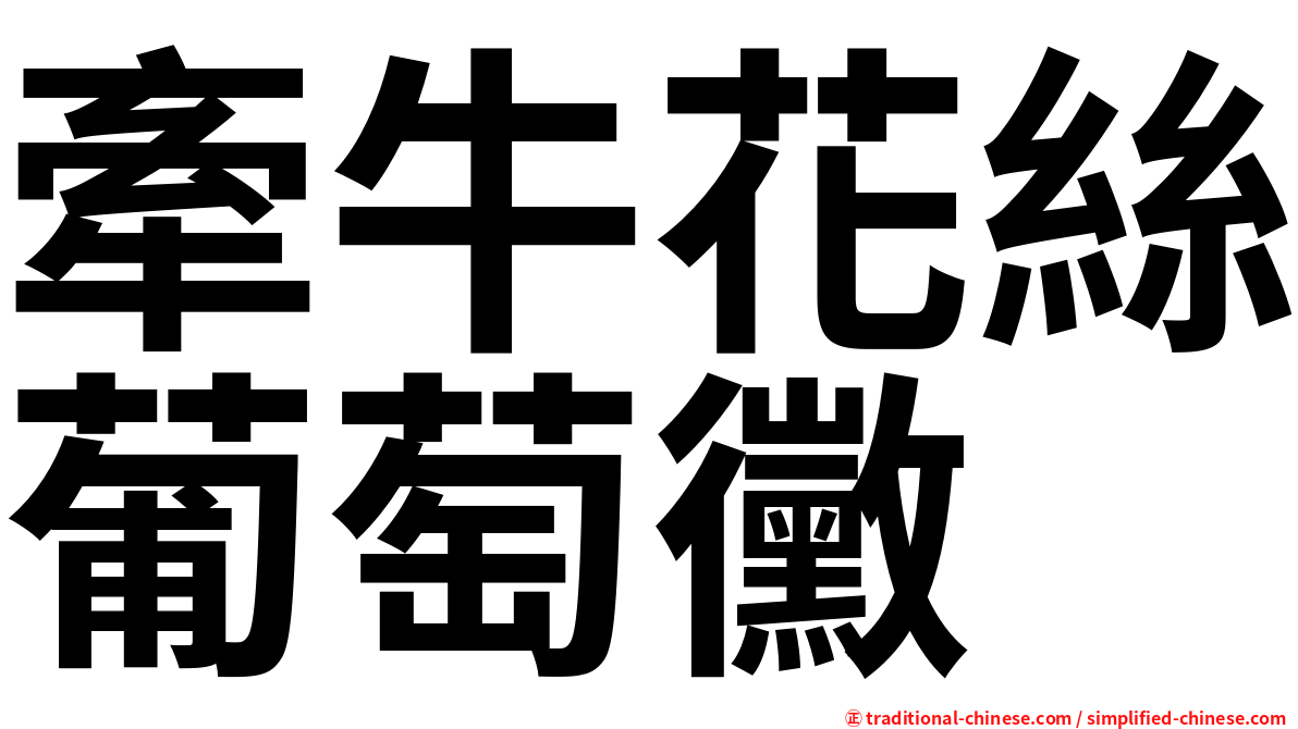 牽牛花絲葡萄黴