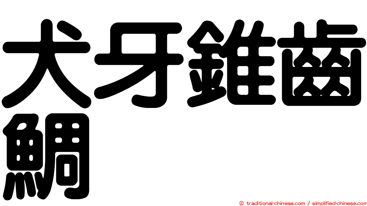 犬牙錐齒鯛