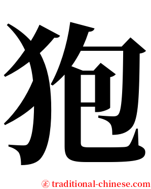 狍 serif font