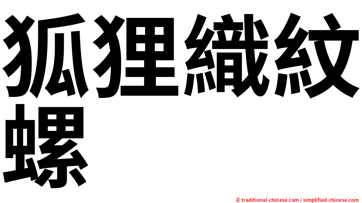 狐狸織紋螺