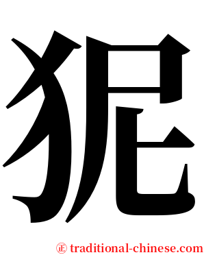 狔 serif font