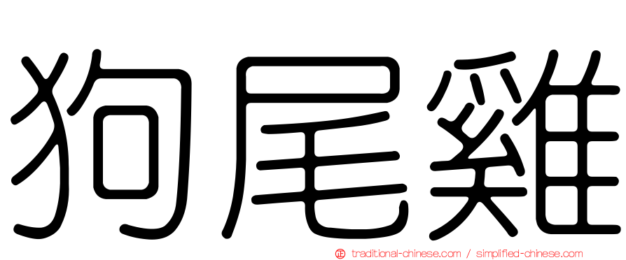狗尾雞