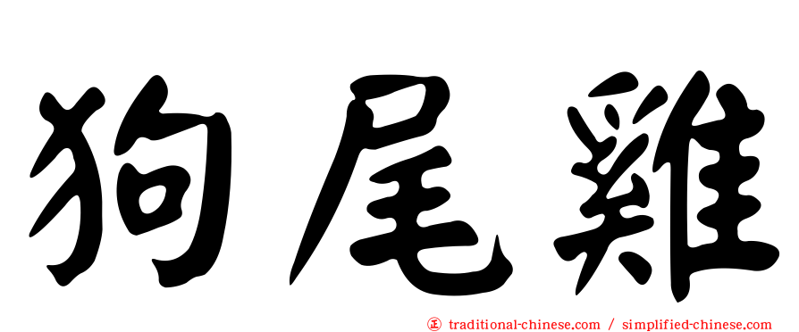 狗尾雞