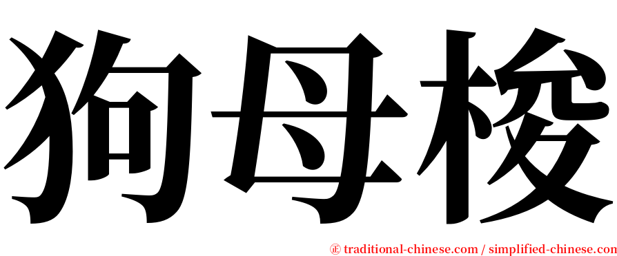 狗母梭 serif font