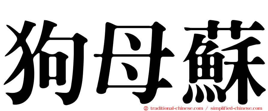 狗母蘇