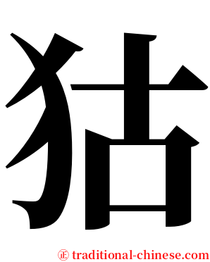 狜 serif font