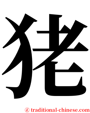 狫 serif font