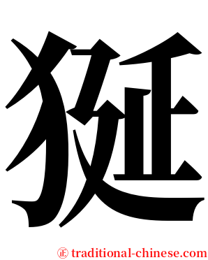 狿 serif font