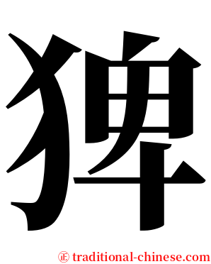 猈 serif font