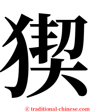 猰 serif font