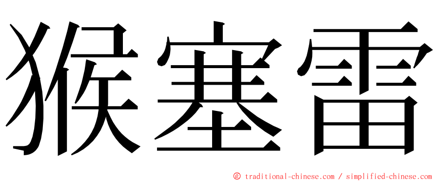 猴塞雷 ming font