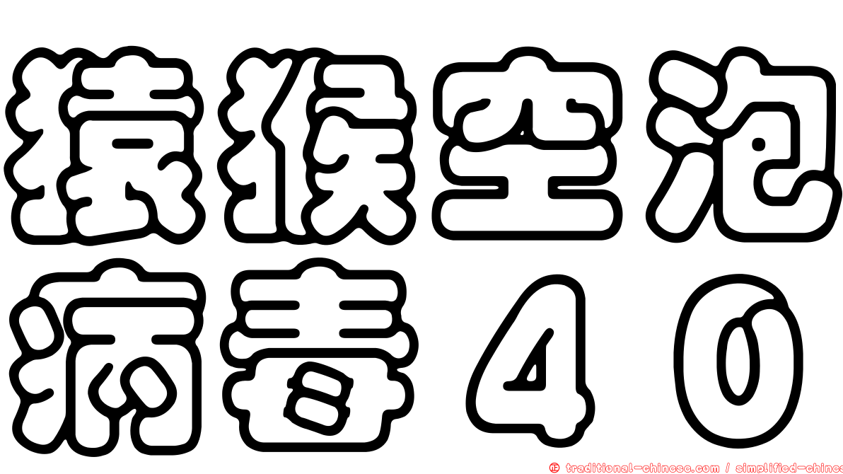 猿猴空泡病毒４０