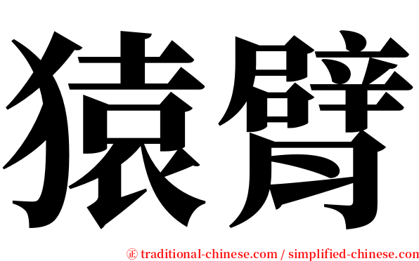 猿臂 serif font