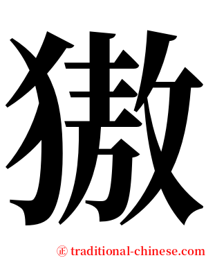 獓 serif font