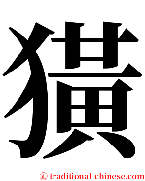 獚 serif font