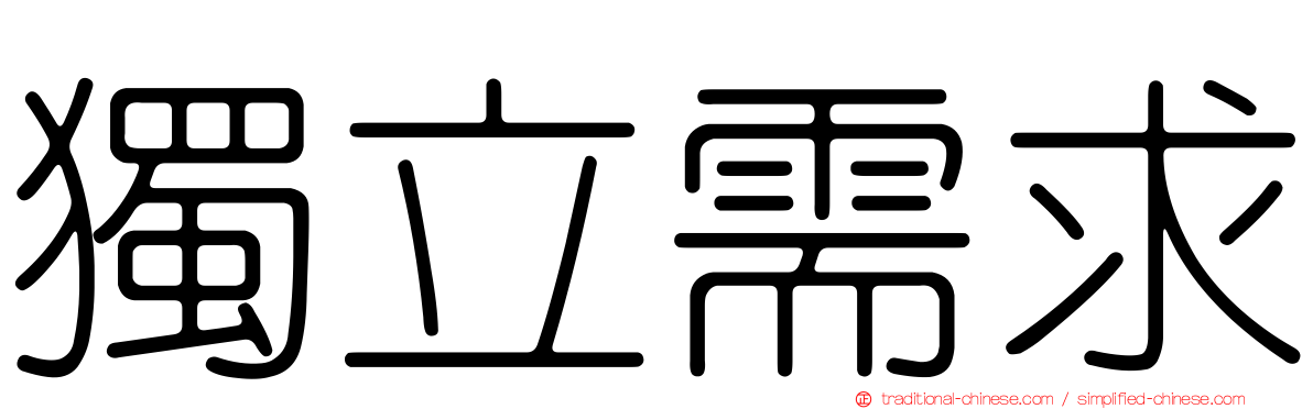 獨立需求