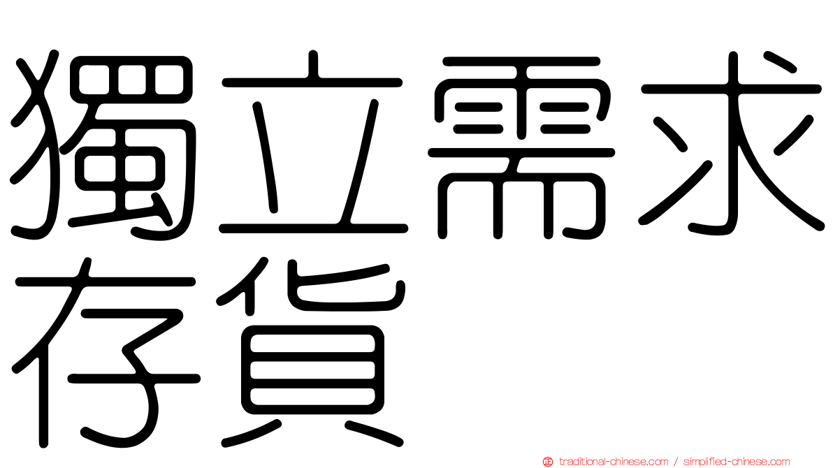 獨立需求存貨