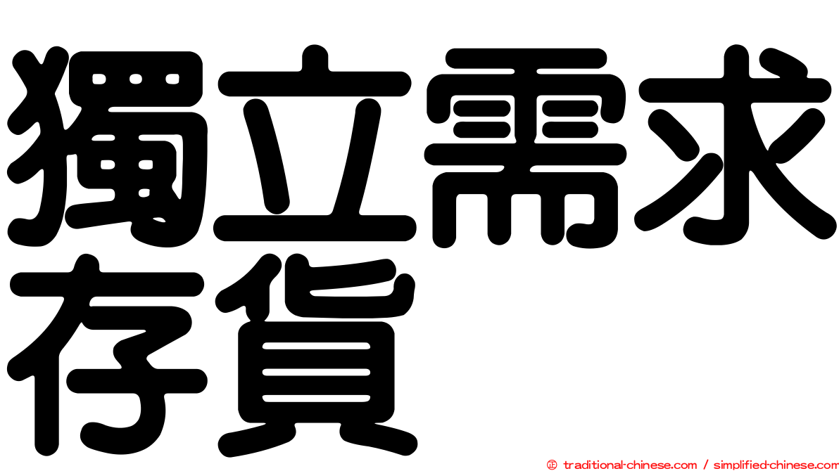 獨立需求存貨