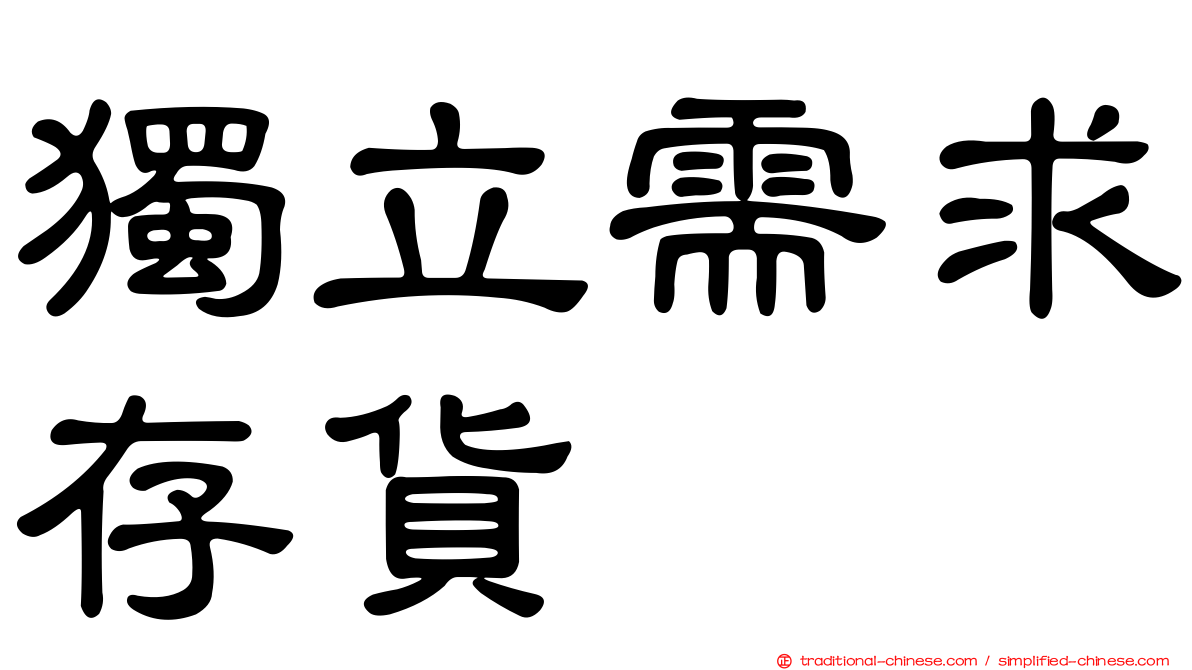 獨立需求存貨