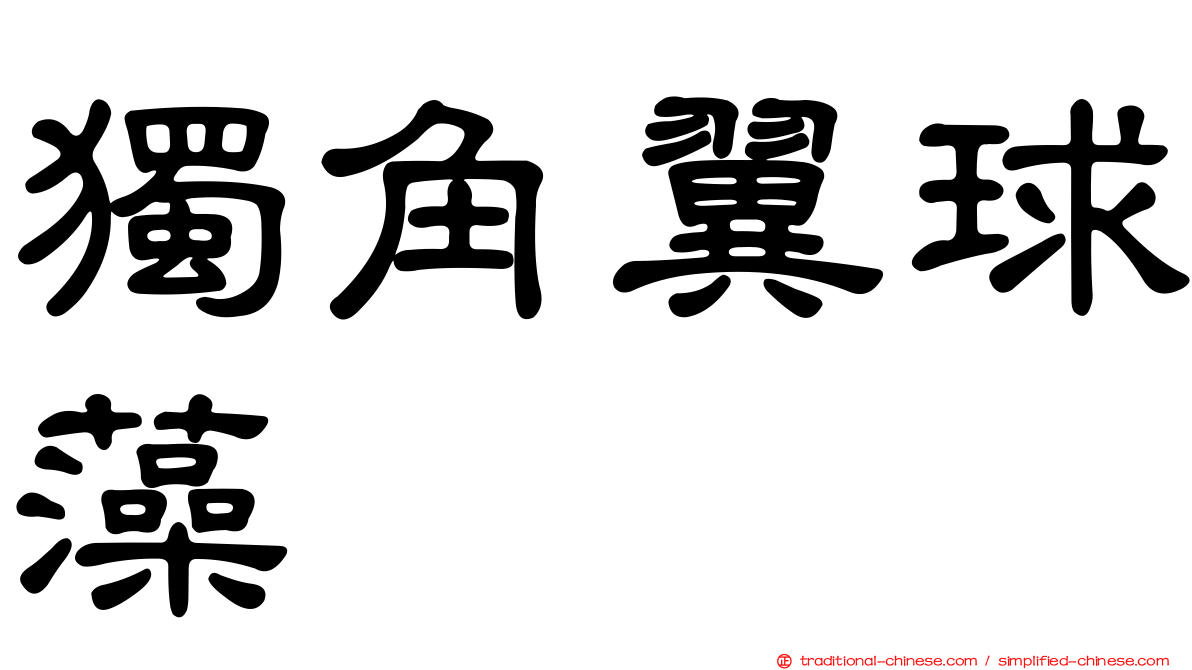獨角翼球藻