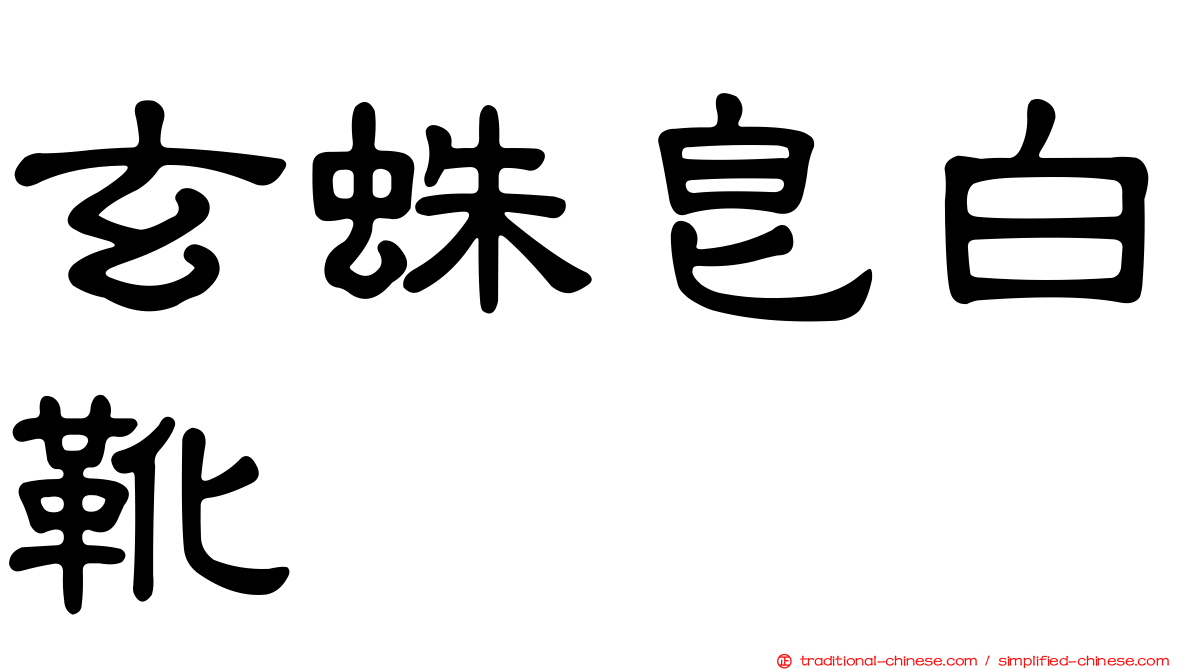 玄蛛皂白靴
