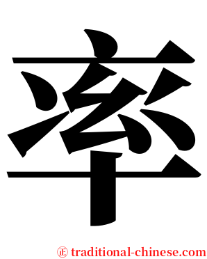 率 serif font