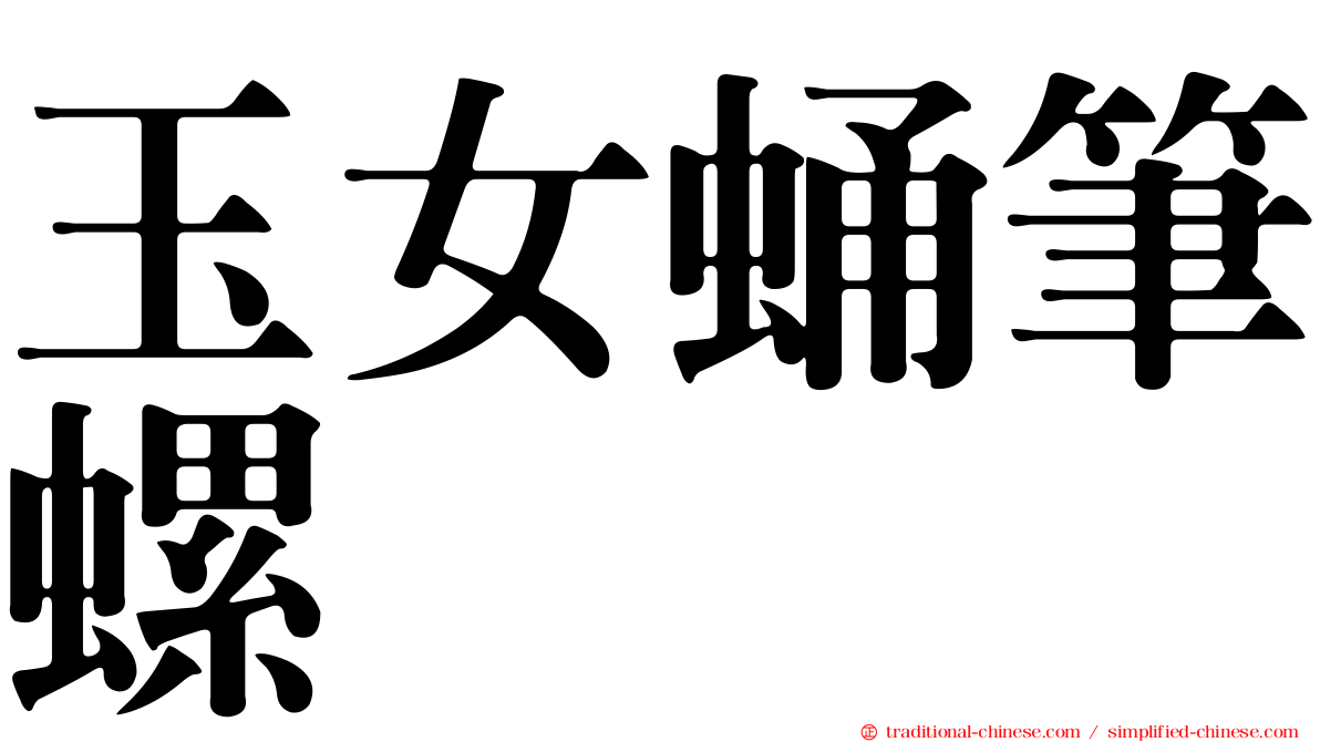 玉女蛹筆螺