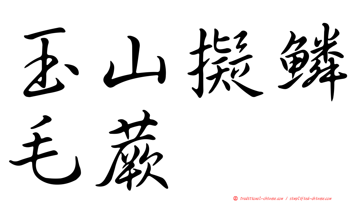 玉山擬鱗毛蕨