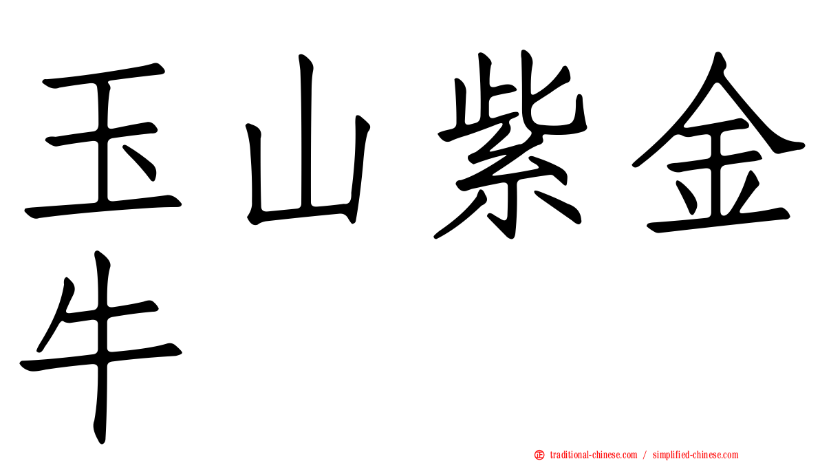 玉山紫金牛