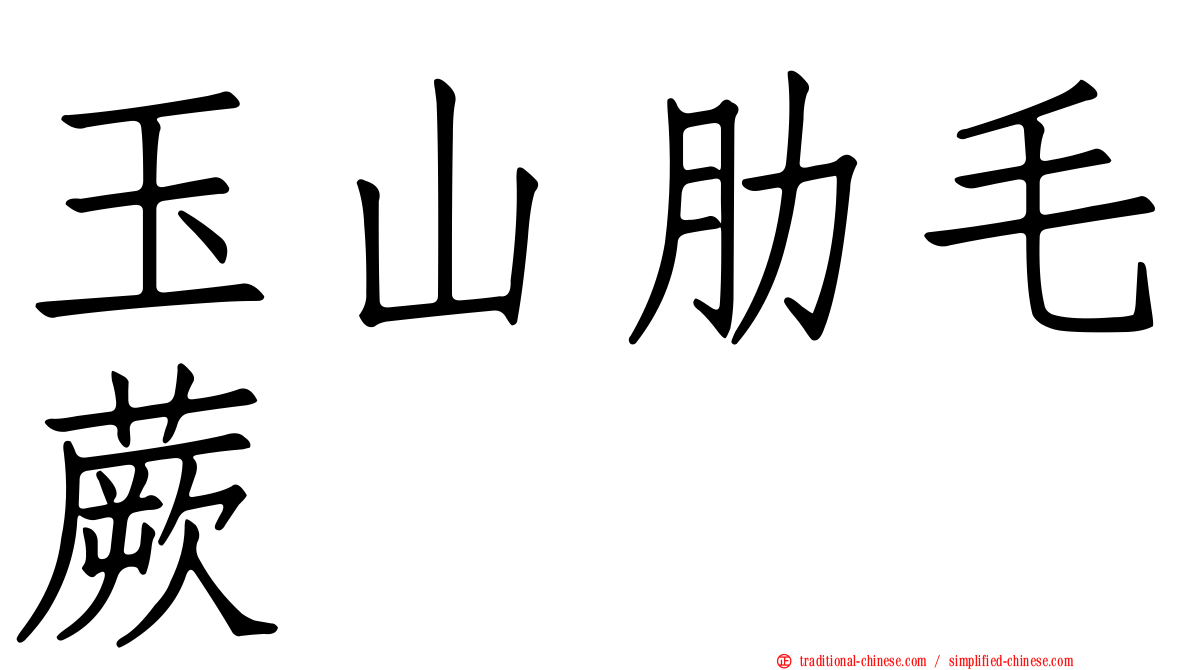 玉山肋毛蕨