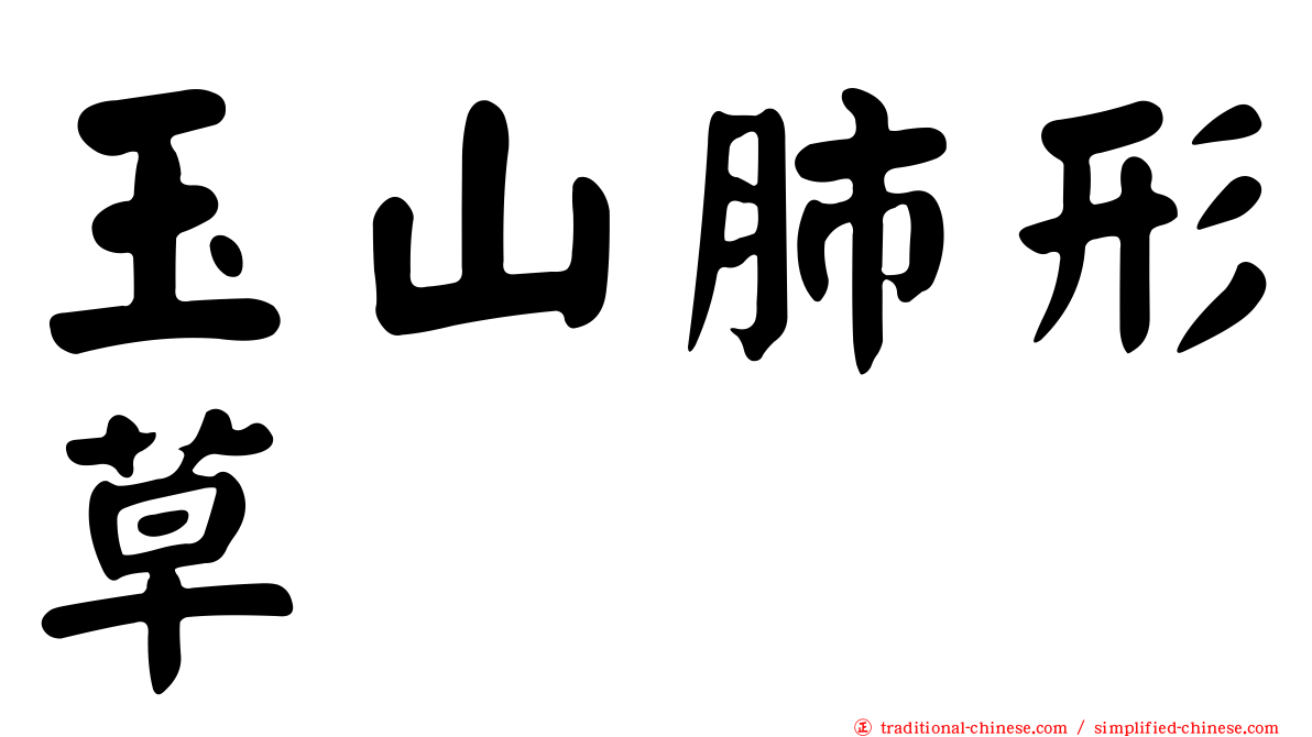 玉山肺形草