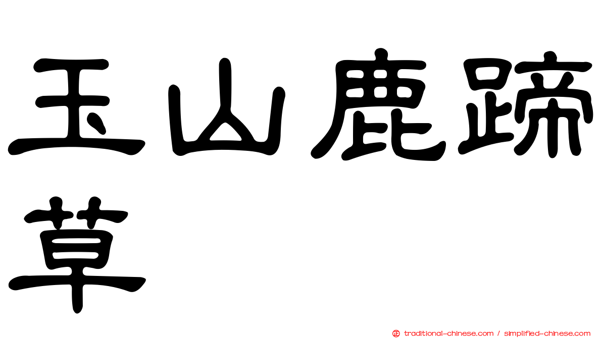 玉山鹿蹄草