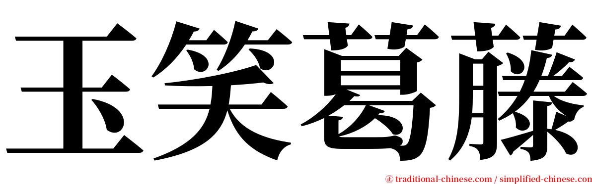 玉笑葛藤 serif font