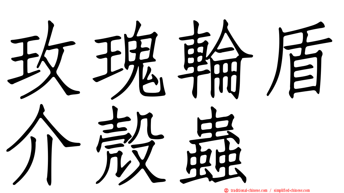 玫瑰輪盾介殼蟲