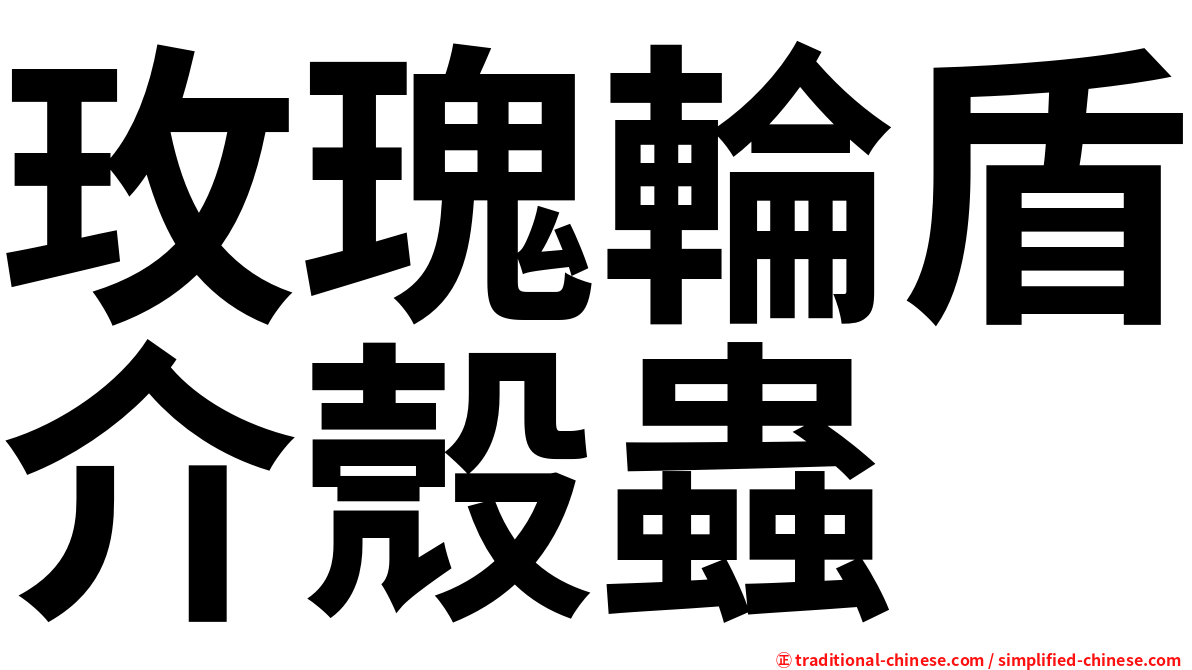 玫瑰輪盾介殼蟲