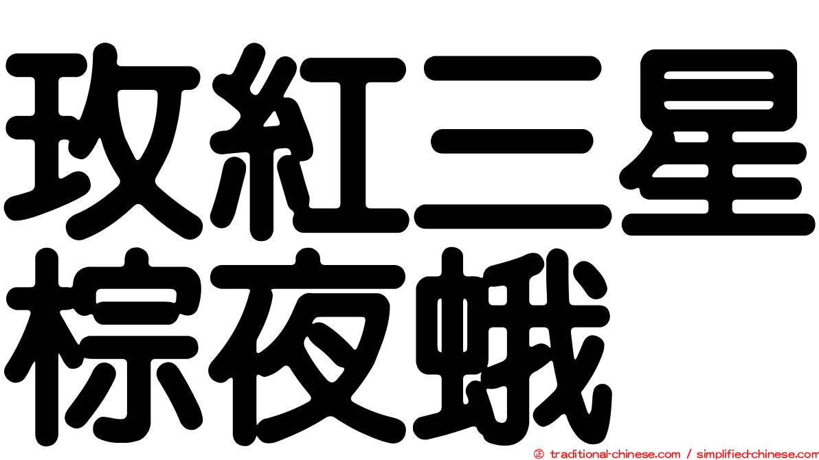 玫紅三星棕夜蛾
