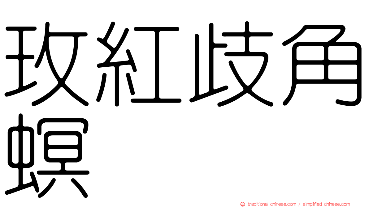 玫紅歧角螟