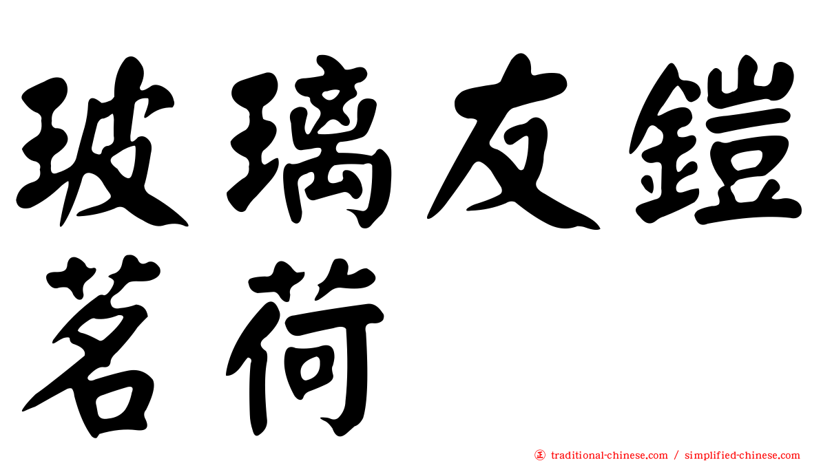 玻璃友鎧茗荷