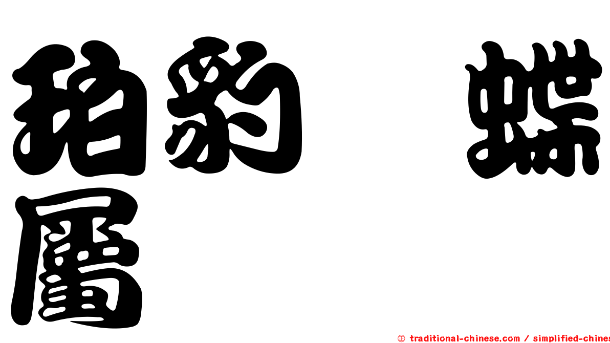 珀豹蛺蝶屬