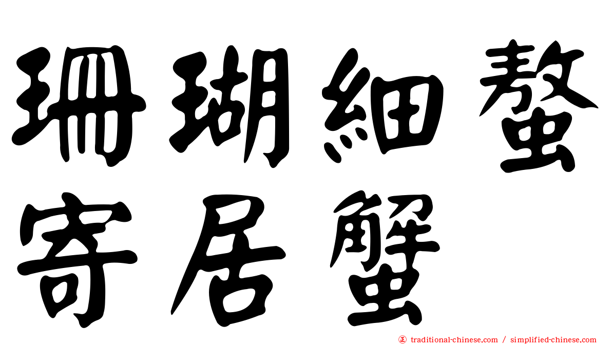 珊瑚細螯寄居蟹