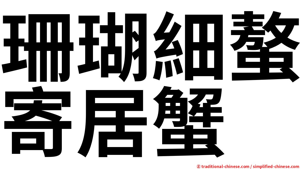 珊瑚細螯寄居蟹