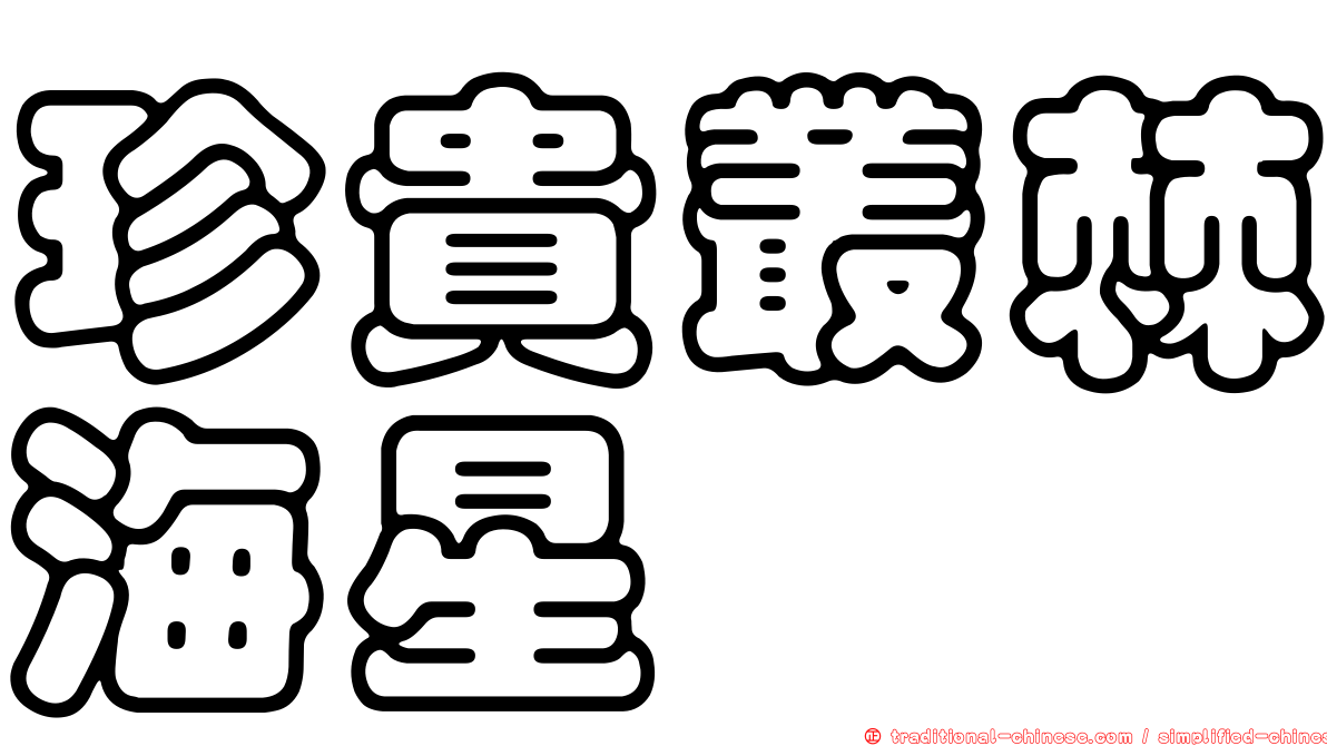 珍貴叢棘海星