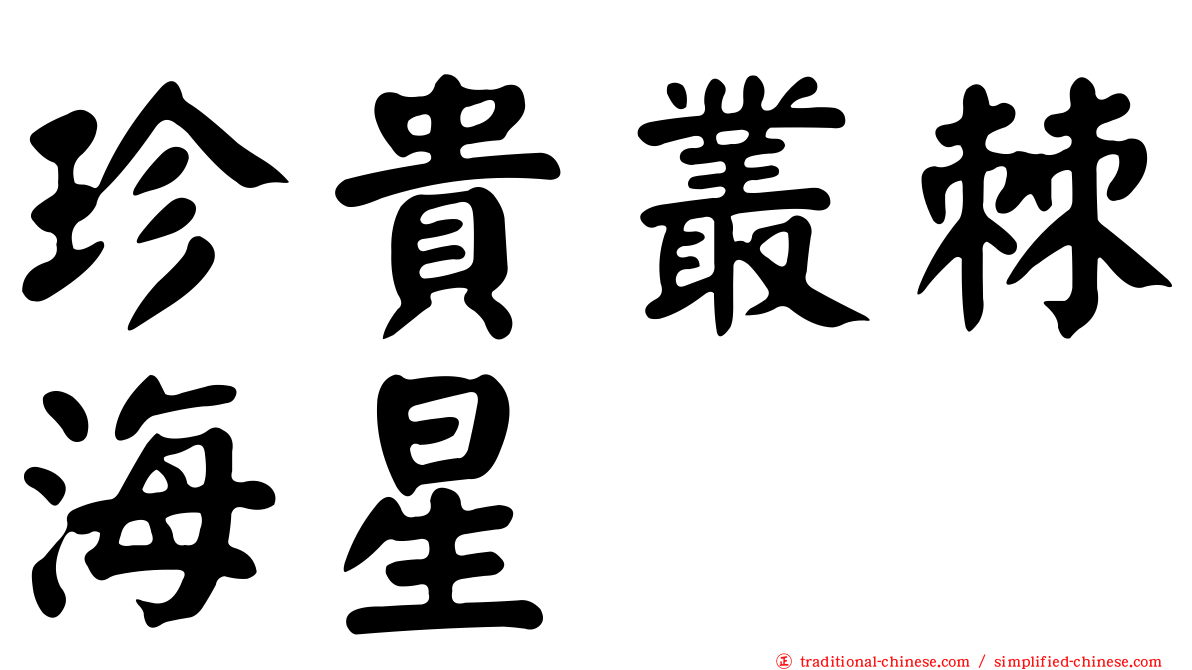 珍貴叢棘海星