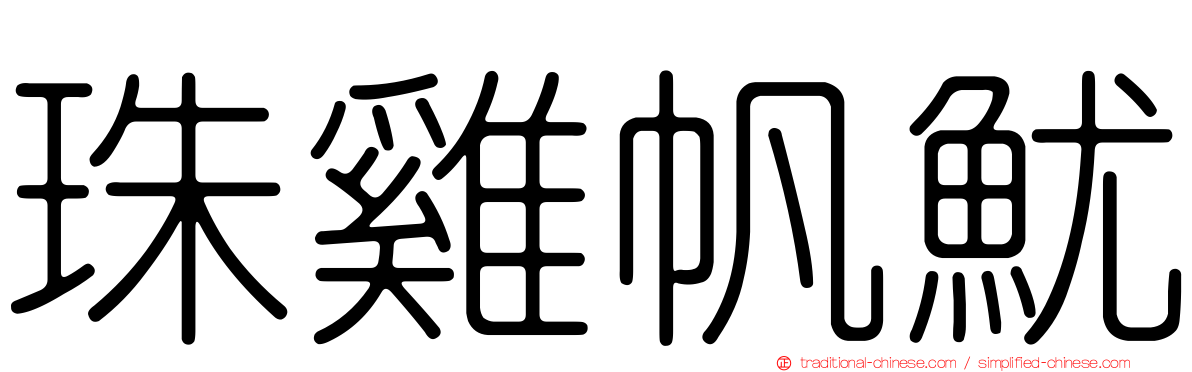 珠雞帆魷